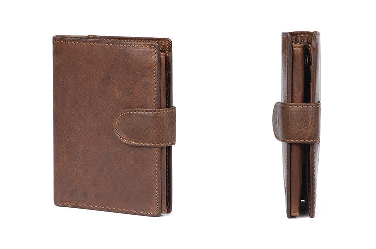 Retro Handmade Leather Large Storage Wallet J2063-Leather Wallets-Coffee-Free Shipping Leatheretro