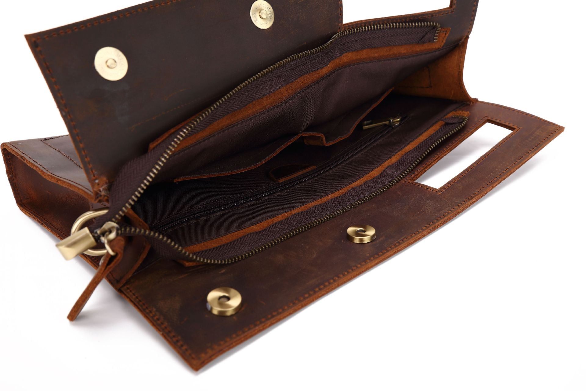 Men Vintage Crossbody Leather Bags XY833-Leather Bags-Dark Brown-Free Shipping Leatheretro