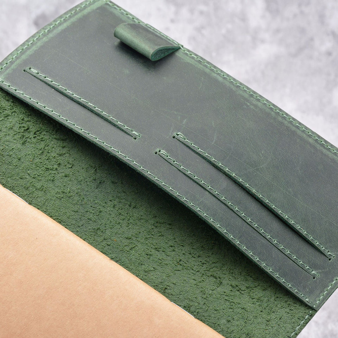 Vintage Handmade Leather Replaceable Loose Leaf Diary Book D586-Notebooks & Notepads-Coffee-Free Shipping Leatheretro