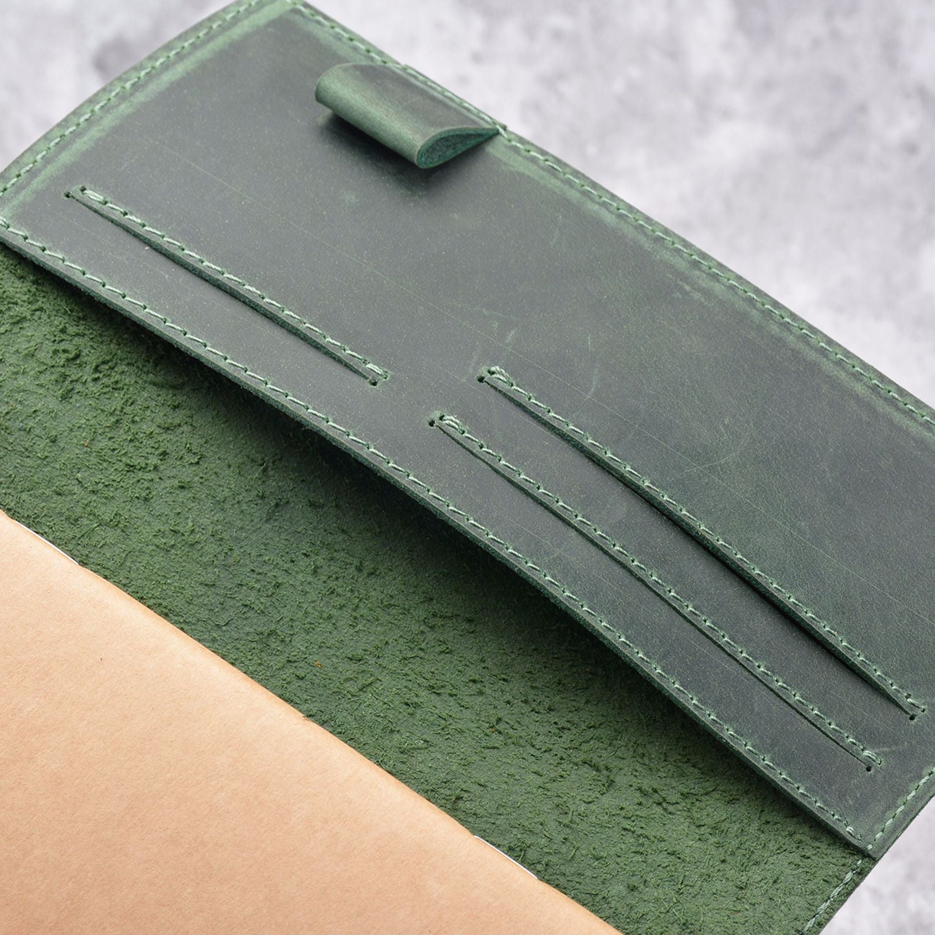 Vintage Handmade Leather Replaceable Loose Leaf Diary Book D586-Notebooks & Notepads-Coffee-Free Shipping Leatheretro