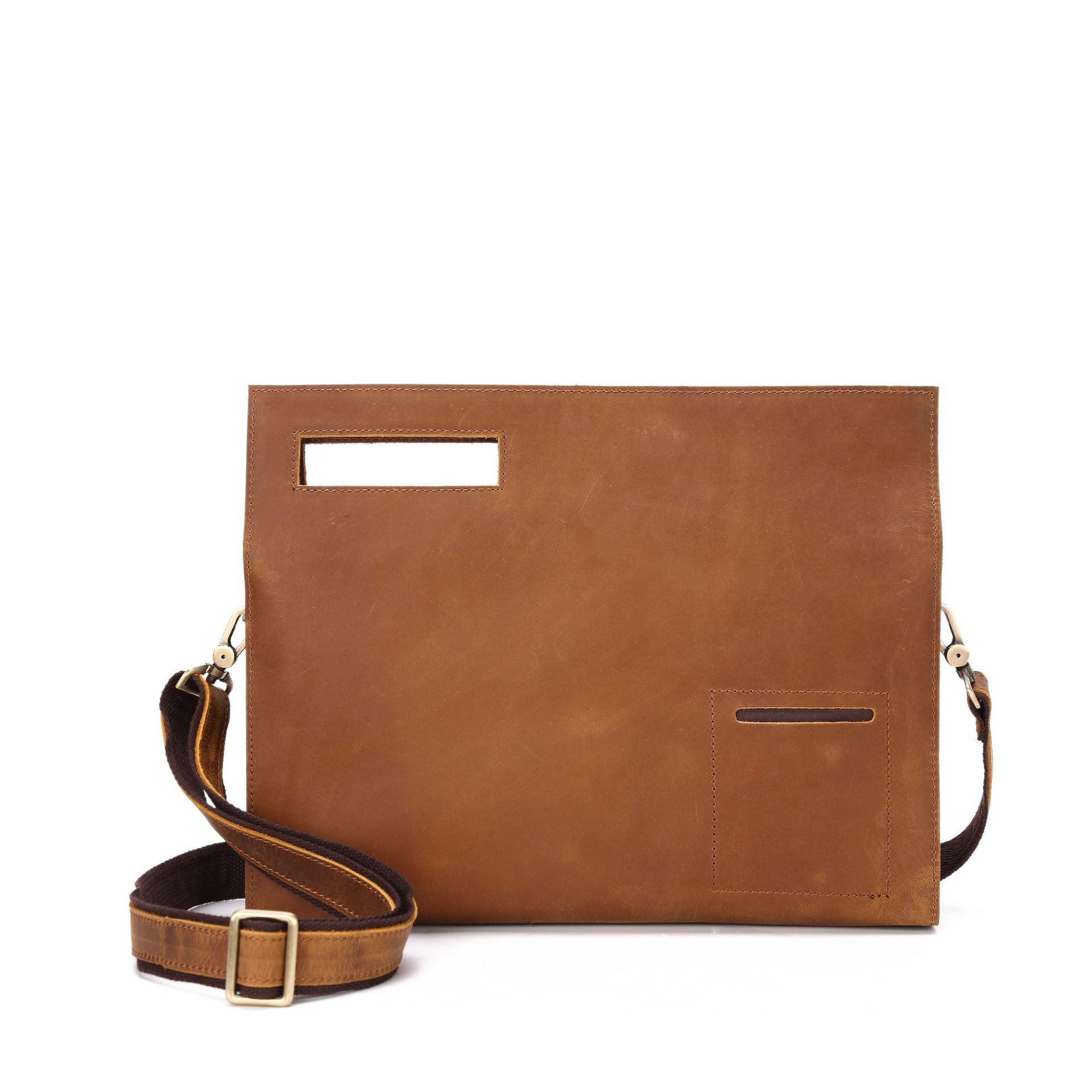 Men Vintage Crossbody Leather Bags XY833-Leather Bags-Dark Brown-Free Shipping Leatheretro