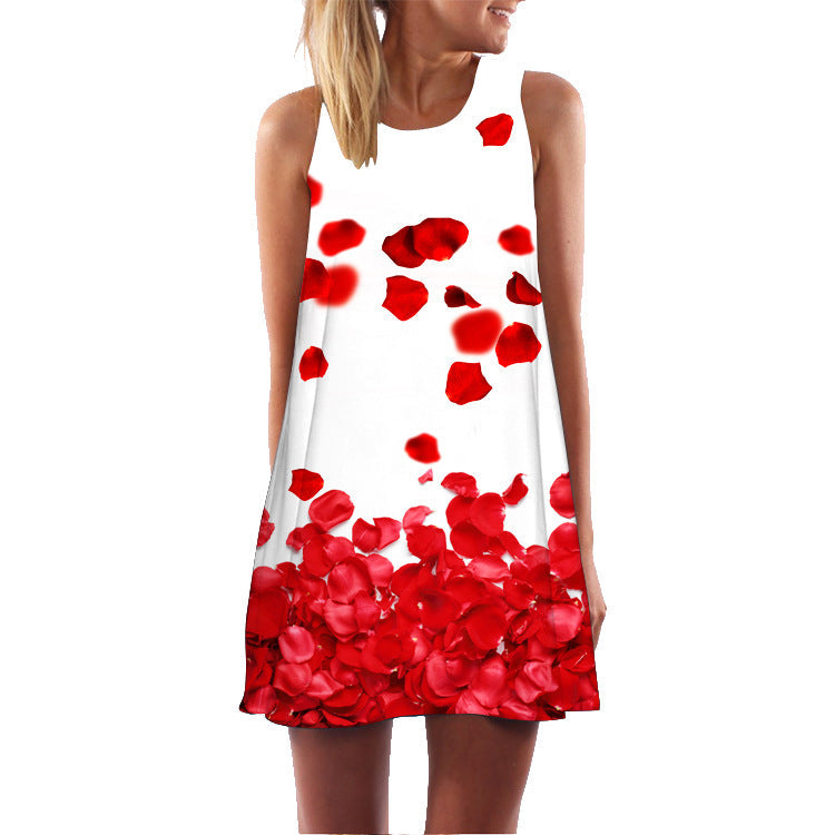 Casual Sleeveless Summer Short Dresses-Dresses-LYQ-443-S-Free Shipping Leatheretro