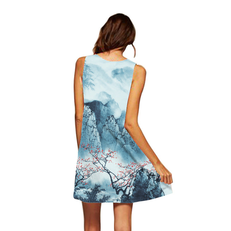 Casual Sleeveless Summer Short Dresses-Dresses-LYQ-439-S-Free Shipping Leatheretro