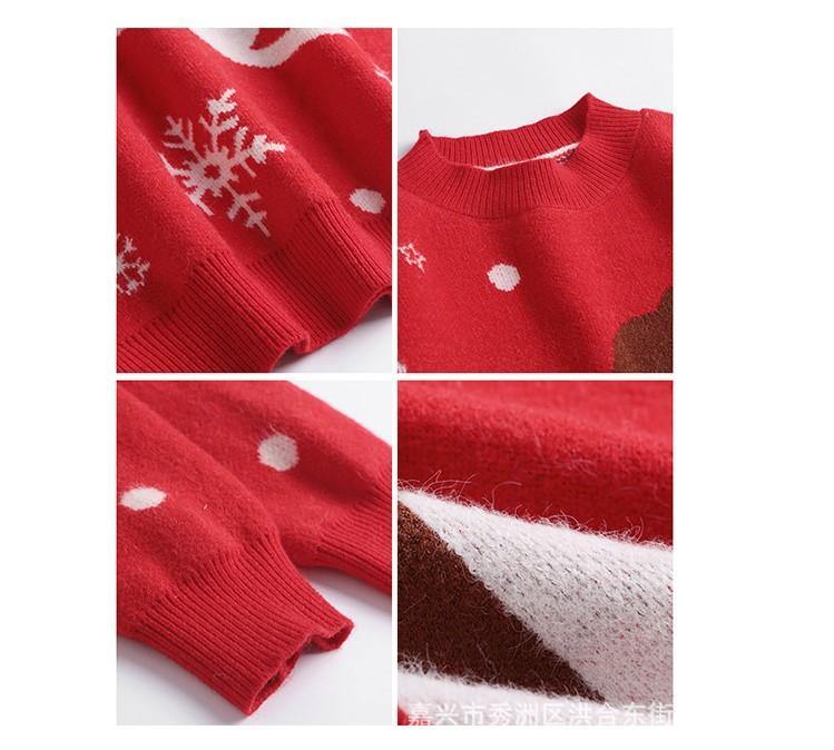 Women Christmas Snow Man Knitted Sweaters-Sweaters-Red-One Size-Free Shipping Leatheretro