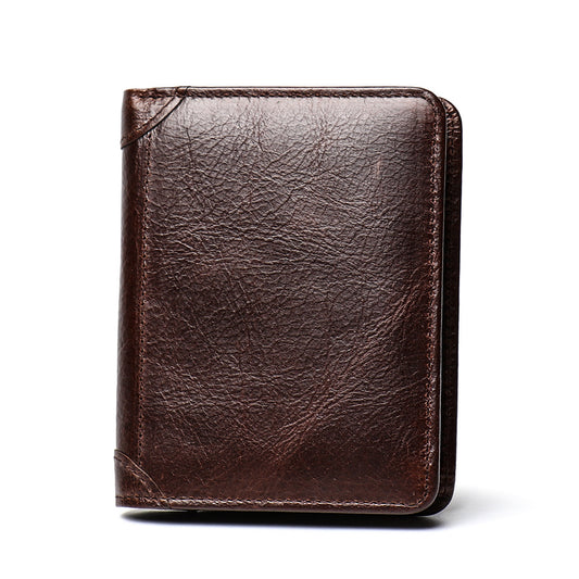 Handmade Leather Wallet L190-1-Leather Wallets-Coffee-Free Shipping Leatheretro