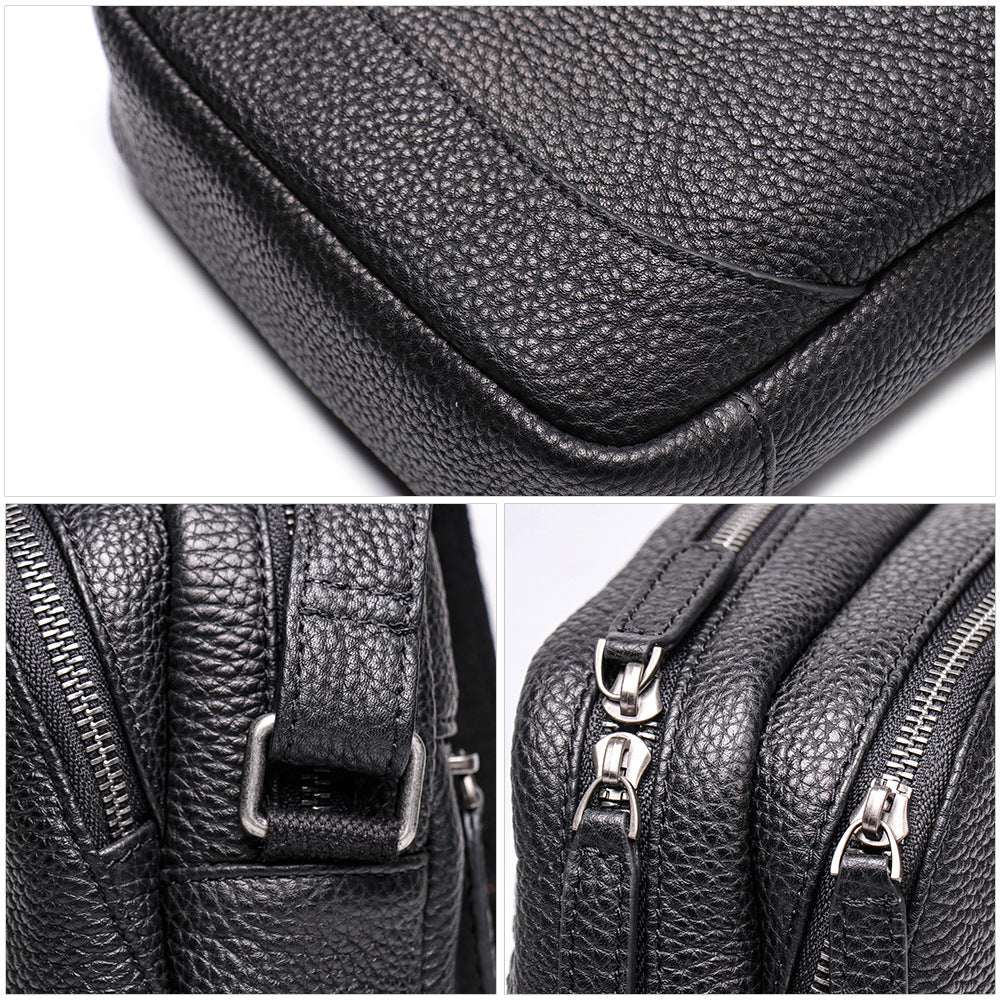 Small Handmade Leather Bags L9268-Black-Free Shipping Leatheretro