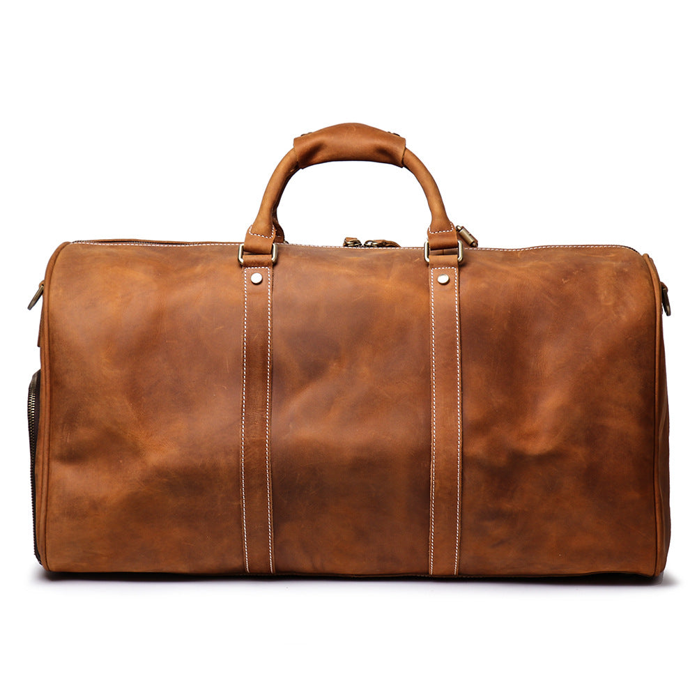 Handmade Leather Large Storage Travelling Bags L1180-Leather Duffle Bags-Brown-Free Shipping Leatheretro