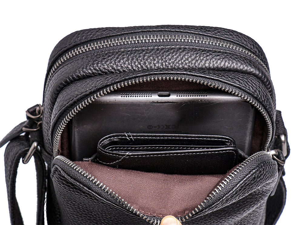 Small Handmade Leather Bags L9268-Black-Free Shipping Leatheretro