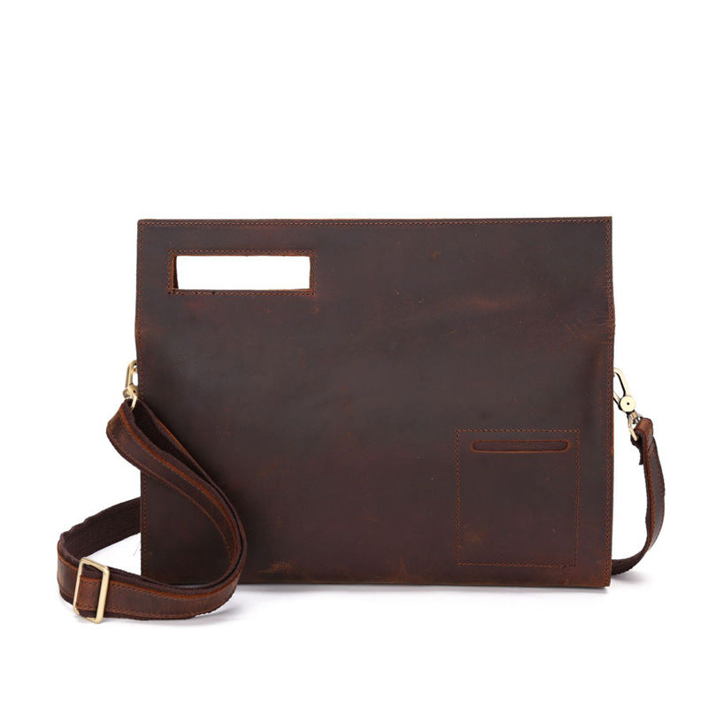 Men Vintage Crossbody Leather Bags XY833-Leather Bags-Dark Brown-Free Shipping Leatheretro