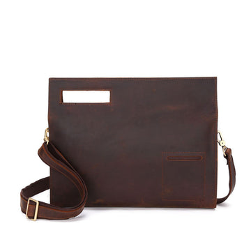 Men Vintage Crossbody Leather Bags XY833-Leather Bags-Dark Brown-Free Shipping Leatheretro