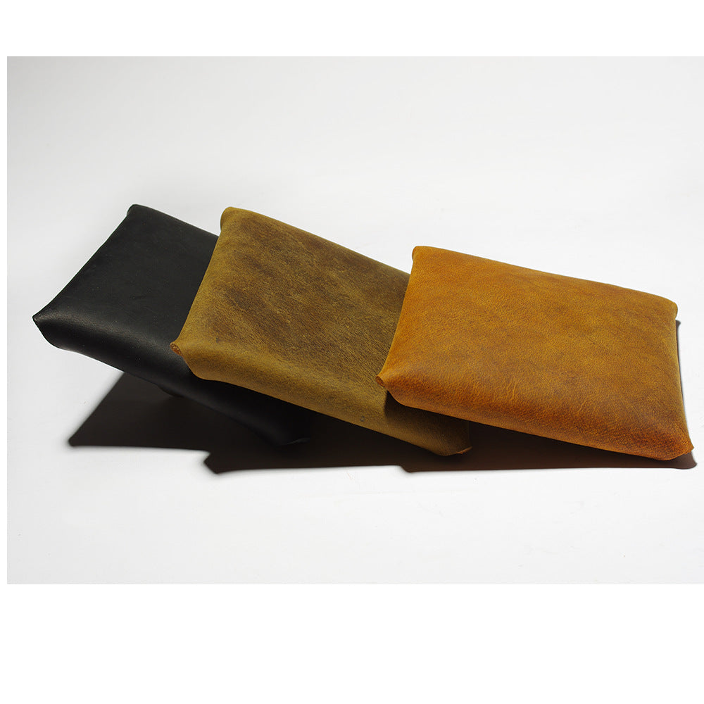 Vintage Cute Leather Coin Changes Bags T820-Business Card Cases-Green-Free Shipping Leatheretro