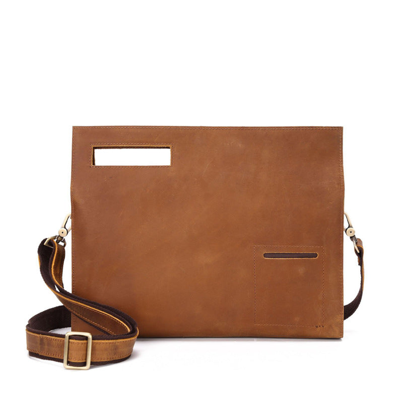 Men Vintage Crossbody Leather Bags XY833-Leather Bags-Dark Brown-Free Shipping Leatheretro