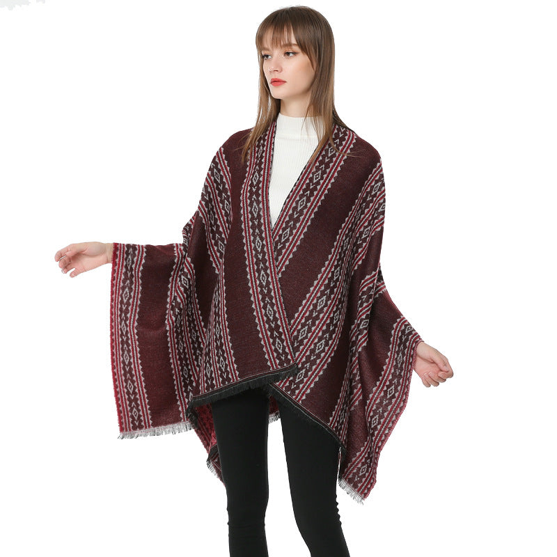 Casual Velvet Warm Capes for Women-Outerwear-P291-130*150cm-Free Shipping Leatheretro