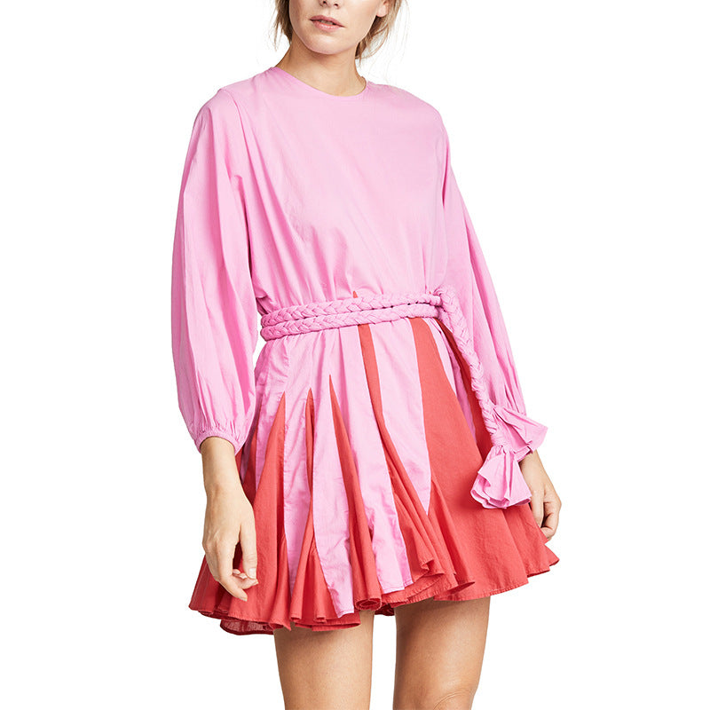 Designed Fashion Holiday Beach Dresses-Dresses-Pink-S-Free Shipping Leatheretro