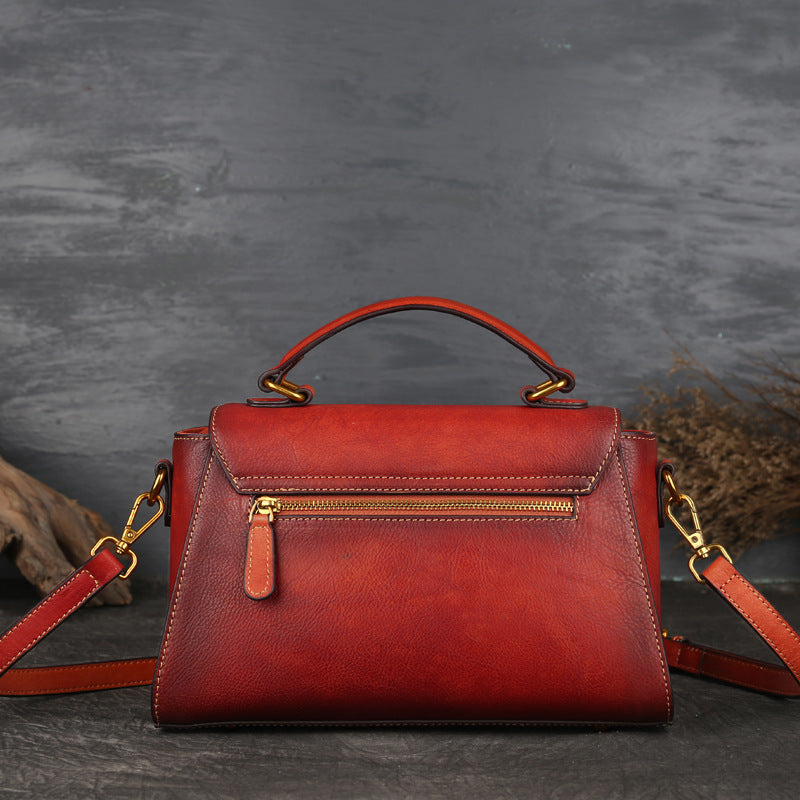 Vintage Leather Tote Handbags for Women 1199-Leather Bags for Women-Orange-Free Shipping Leatheretro