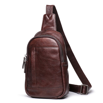 Genine Vintage Leather Chest Pack Bag L9269-Leather Women Bags-Black-Free Shipping Leatheretro