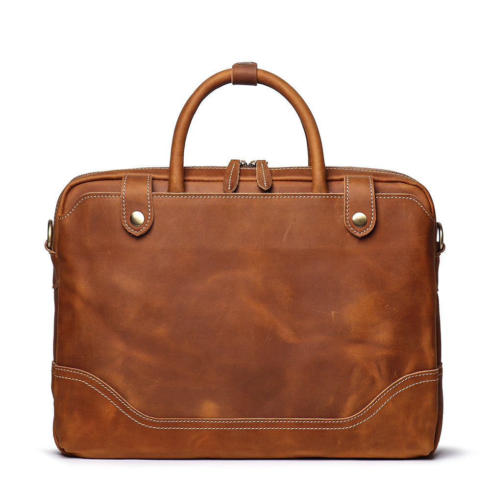 New Genuine Leather Vintage Laptop Bag L9078-Leather Briefcase-Brown-Free Shipping Leatheretro