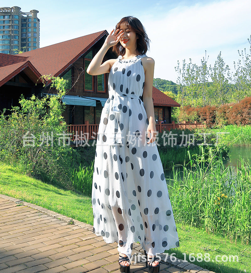 Summer Chiffon Long Beach Dresses for Holiday-Dresses-Black-115cm-Free Shipping Leatheretro