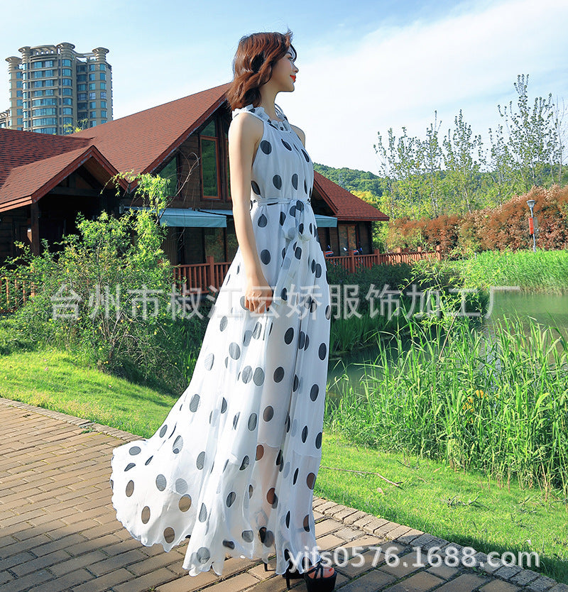 Summer Chiffon Long Beach Dresses for Holiday-Dresses-Black-115cm-Free Shipping Leatheretro