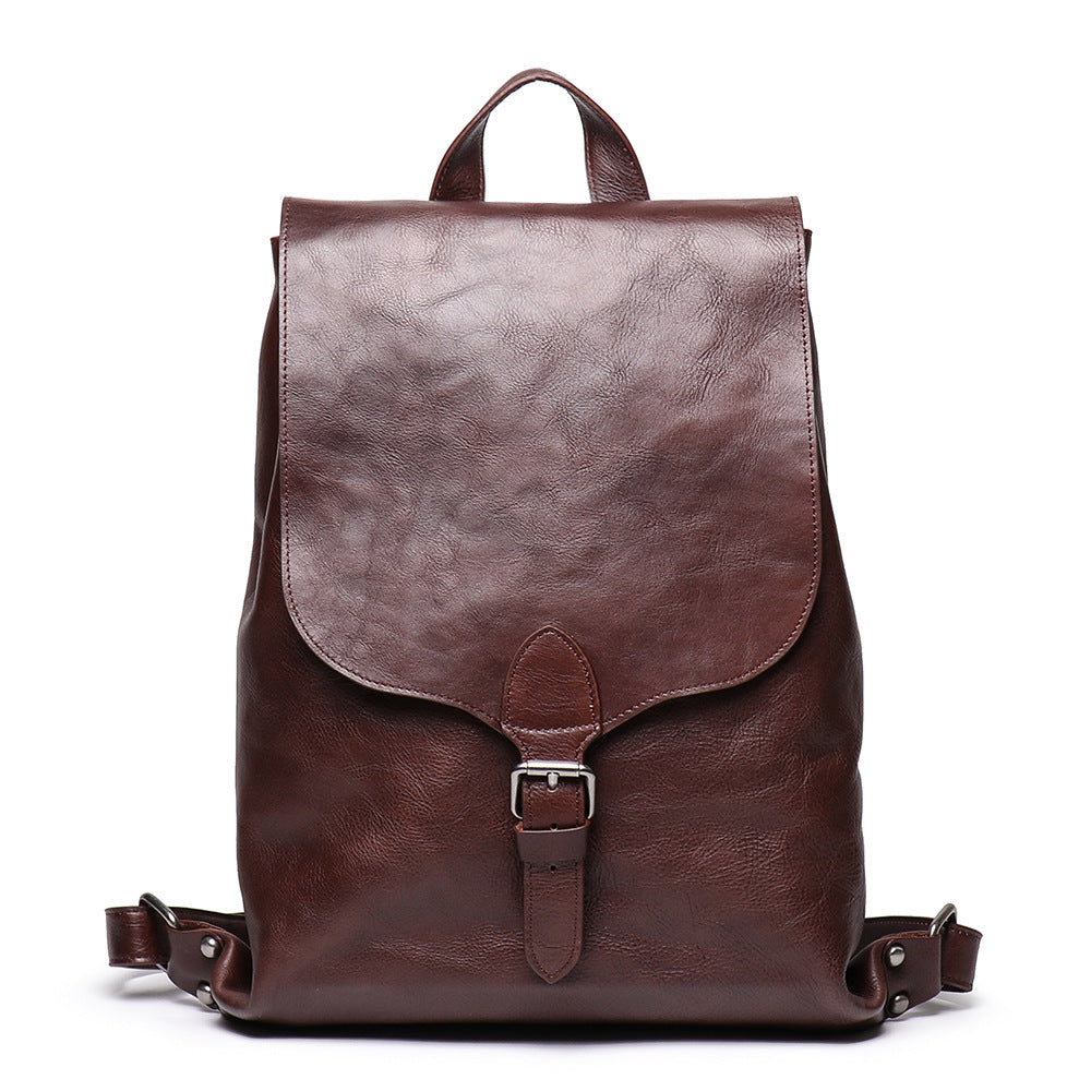 Retro Persoanal Design Leather Backpack L9019-Leather Backpack-Coffee-Free Shipping Leatheretro