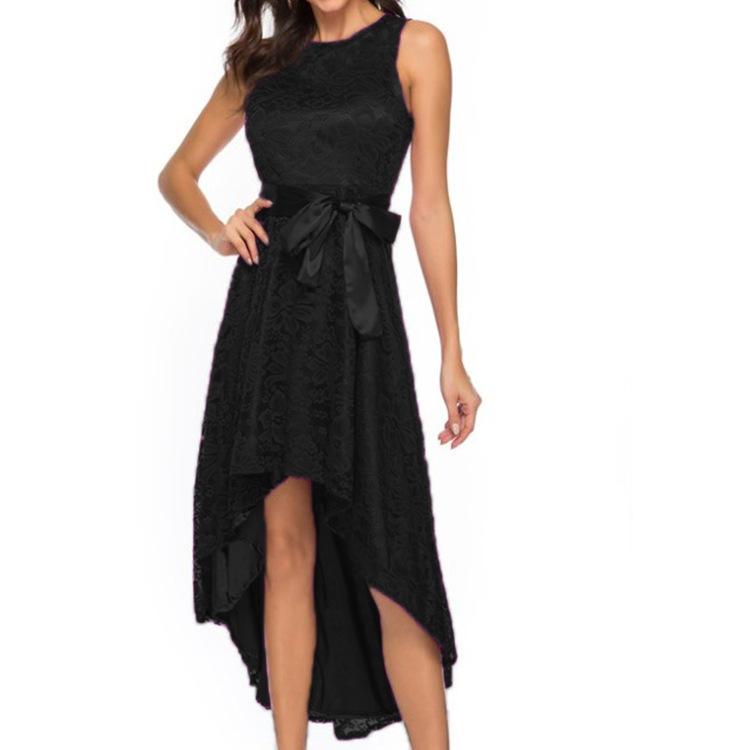Sexy Sleeveless Plus Size Lace Dresses-Sexy Dresses-Black-S-Free Shipping Leatheretro