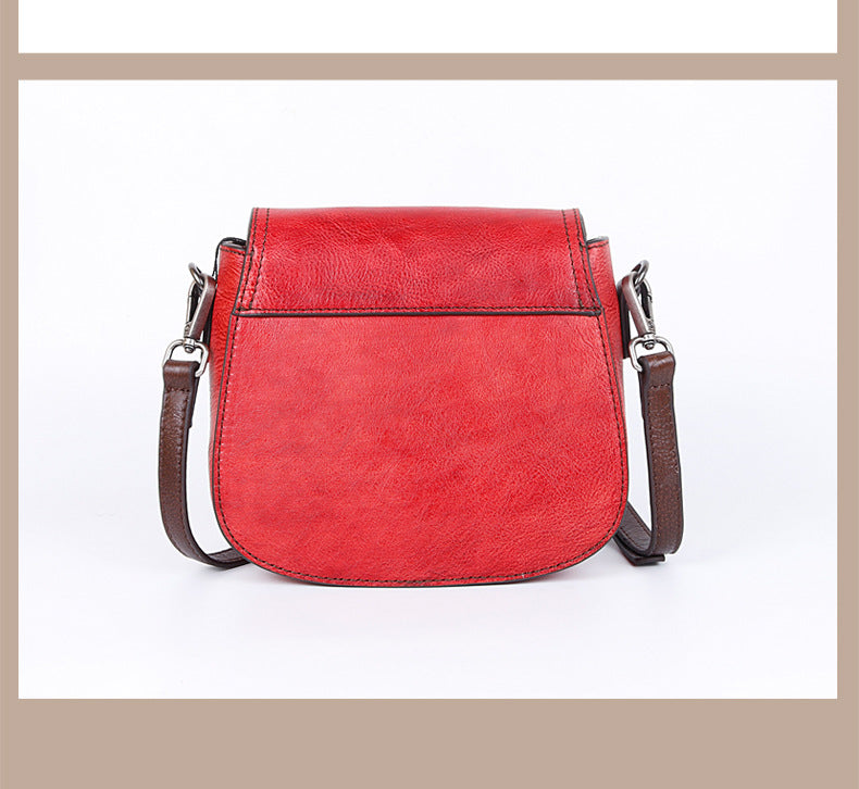 Embossing Design Vintage Leather Shoulder Bags 8078-Handbags-Red-Free Shipping Leatheretro