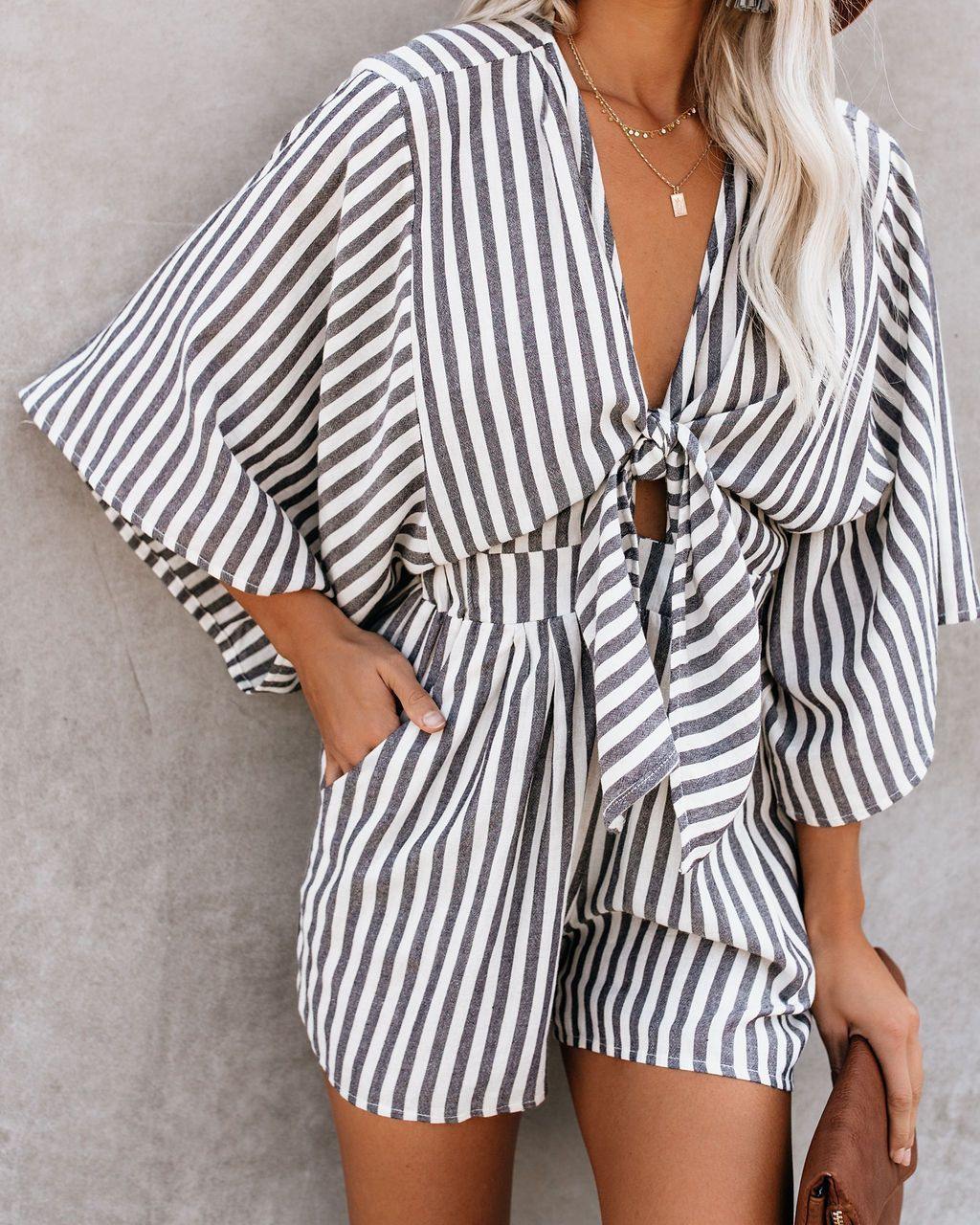 Summer High Waist Short Jumpsuits-One Piece Suits-The same as picture-S-Free Shipping Leatheretro