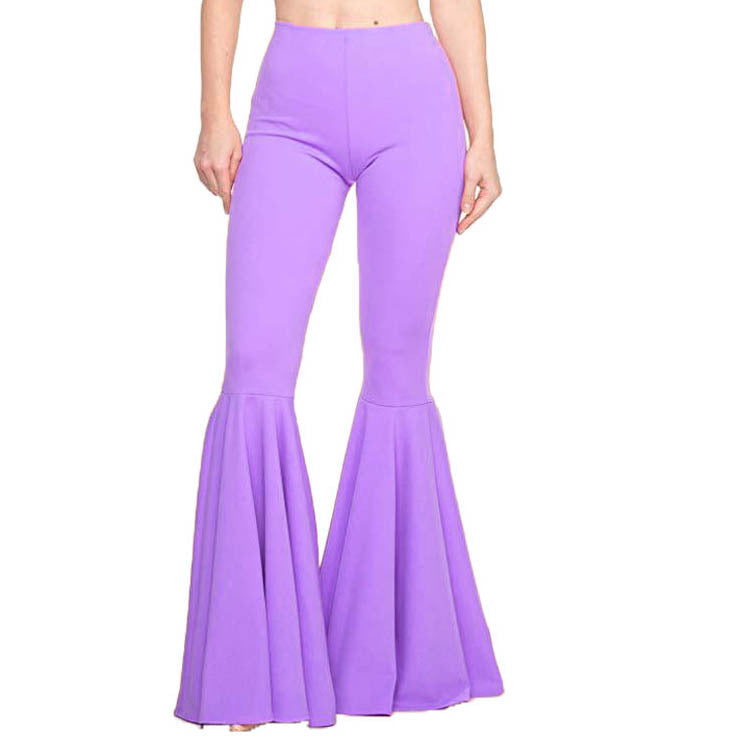 Sexy High Waist Mermaid Trumpet Women Pants-Pants-Light Purple-XS-Free Shipping Leatheretro