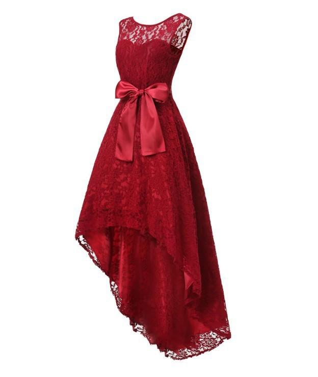 Sexy Sleeveless Plus Size Lace Dresses-Sexy Dresses-Wine Red-S-Free Shipping Leatheretro