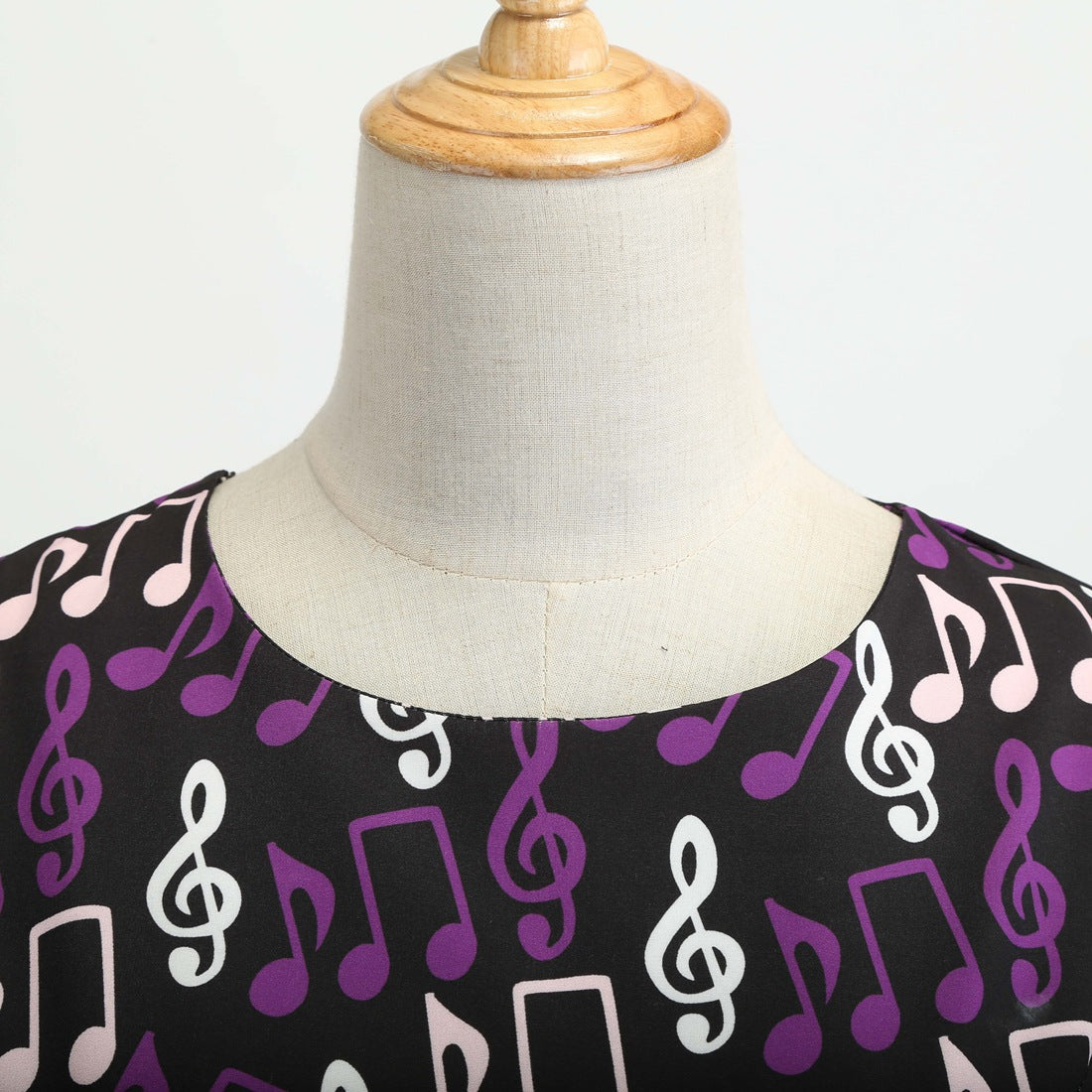 Vintage Music Note Dresses for Women-Dresses-White-S-Free Shipping Leatheretro