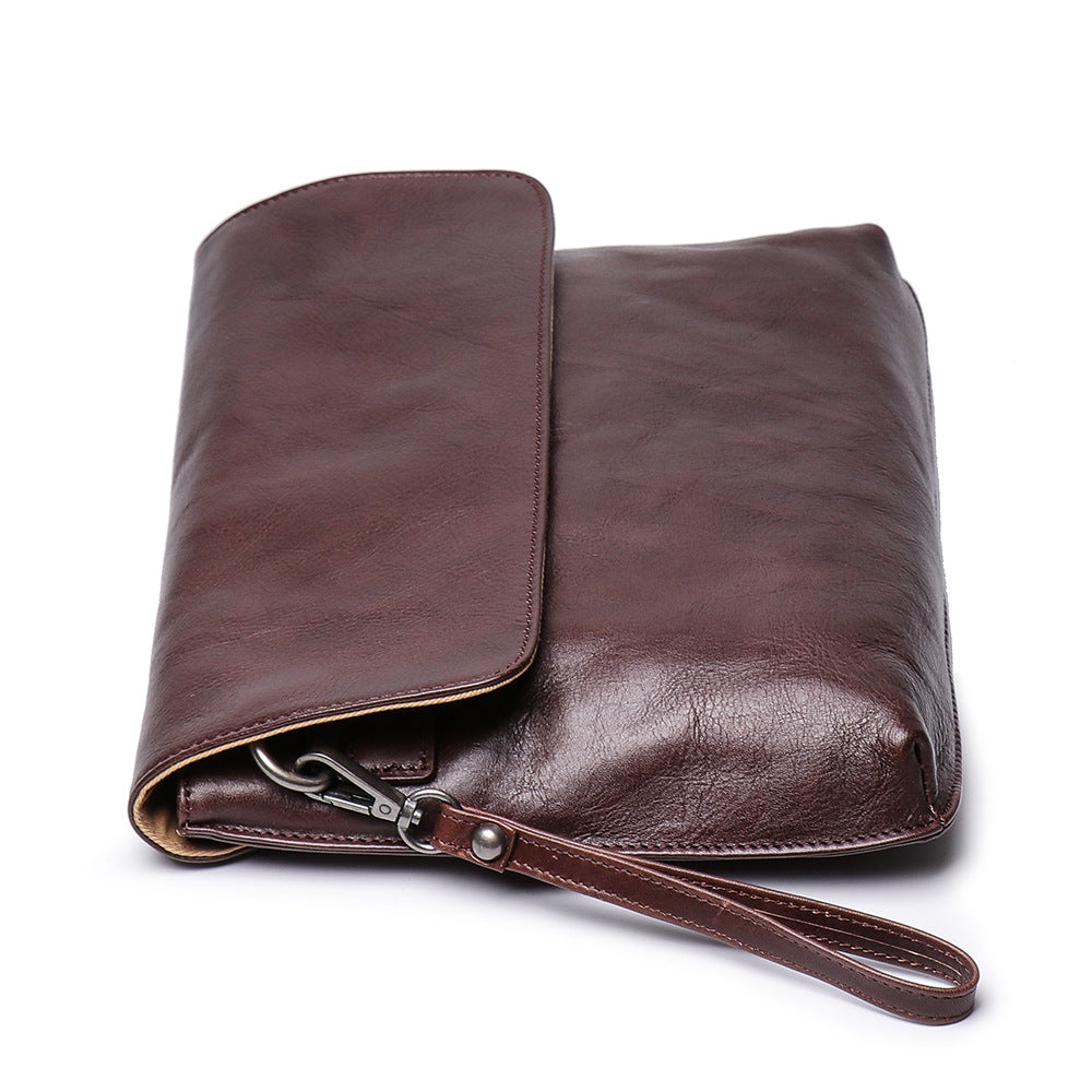 Mens Handmade Leather Messenger Bag L9020-Leather bags for men-Brown-Free Shipping Leatheretro