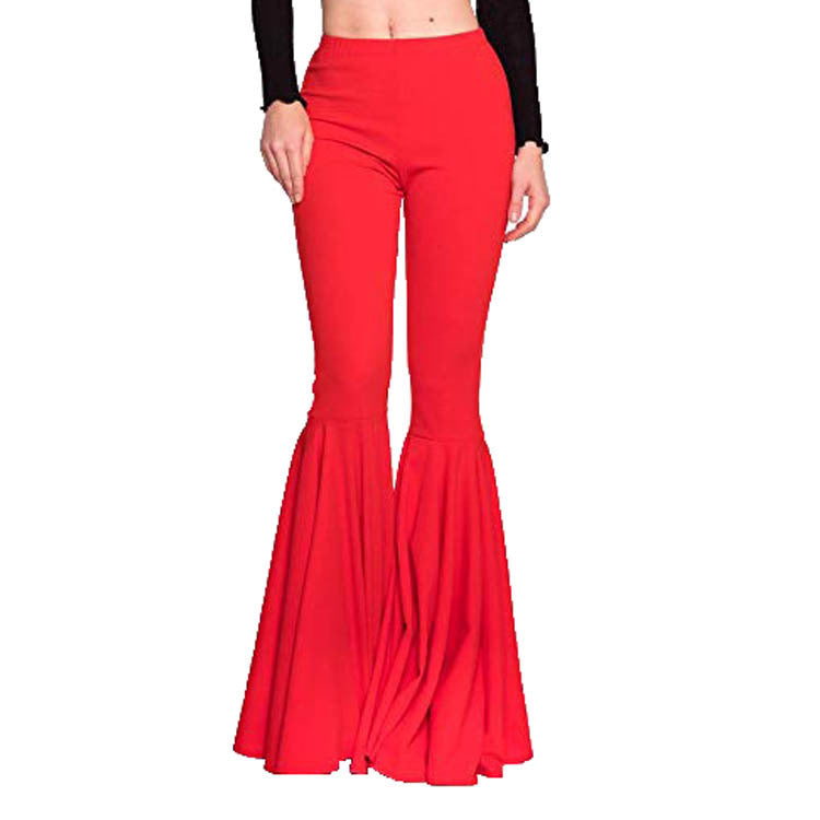 Sexy High Waist Mermaid Trumpet Women Pants-Pants-Red-XS-Free Shipping Leatheretro