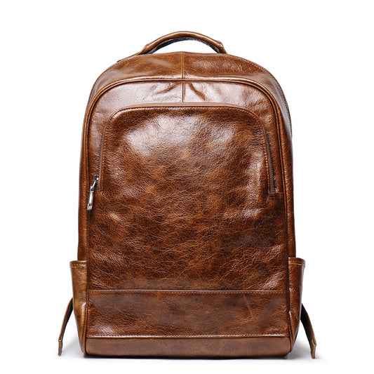 Brown Large Capacity Retro Leather Backpack L8998-Leather Backpack-Brown-Free Shipping Leatheretro