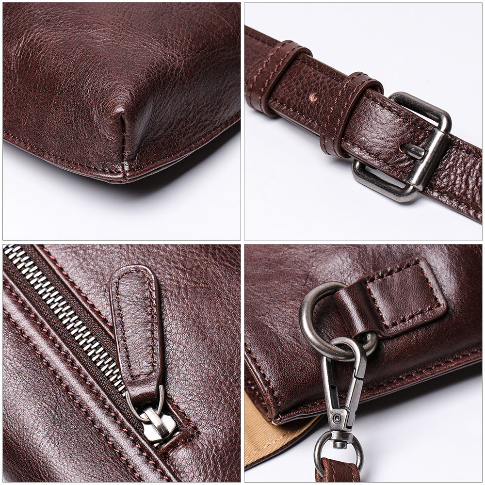 Mens Handmade Leather Messenger Bag L9020-Leather bags for men-Brown-Free Shipping Leatheretro