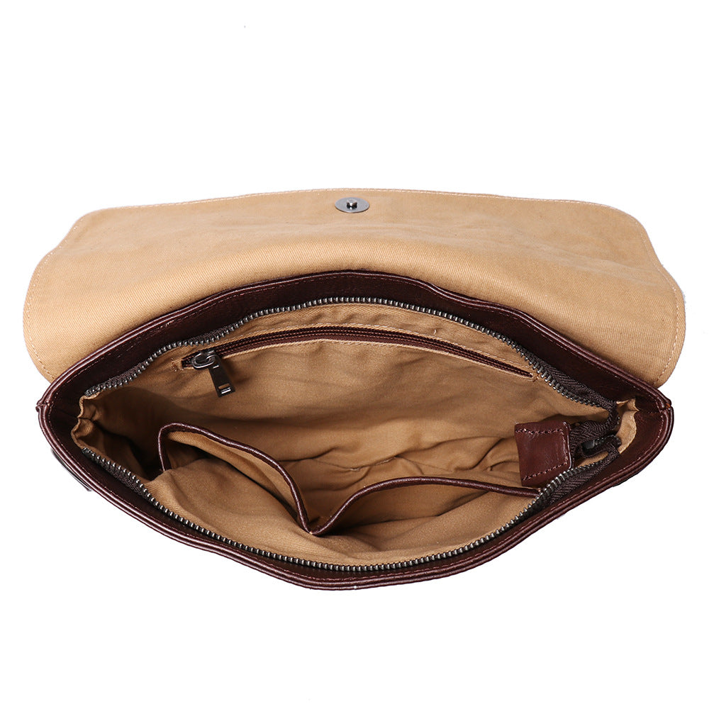 Mens Handmade Leather Messenger Bag L9020-Leather bags for men-Brown-Free Shipping Leatheretro