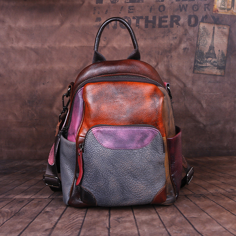 Handmade Leather Backpack for Women-Leatehr Backpack-Style1-Free Shipping Leatheretro