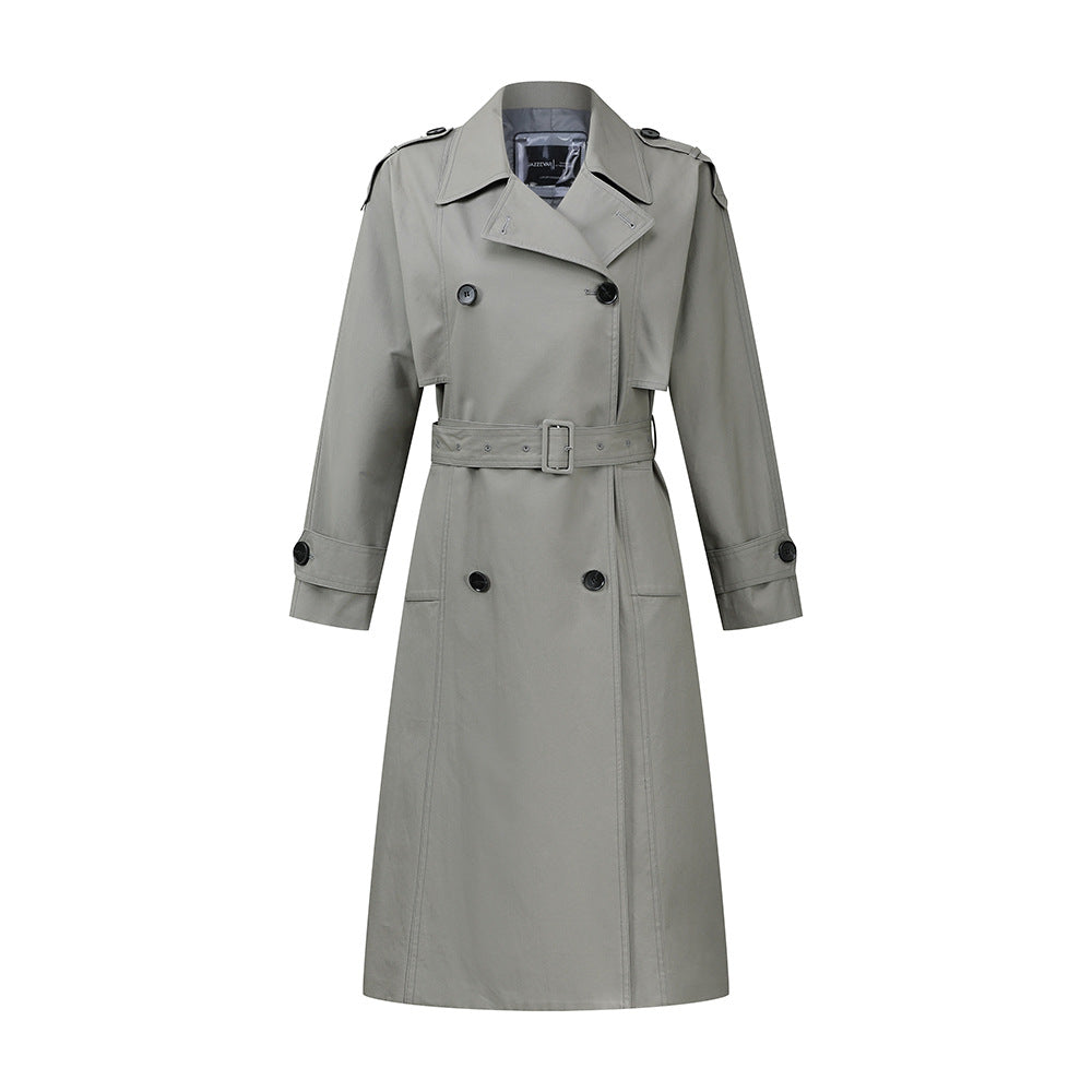 Elegant Fall Women Windbreak Long Overcoats-Coats & Jackets-Gray-S-Free Shipping Leatheretro