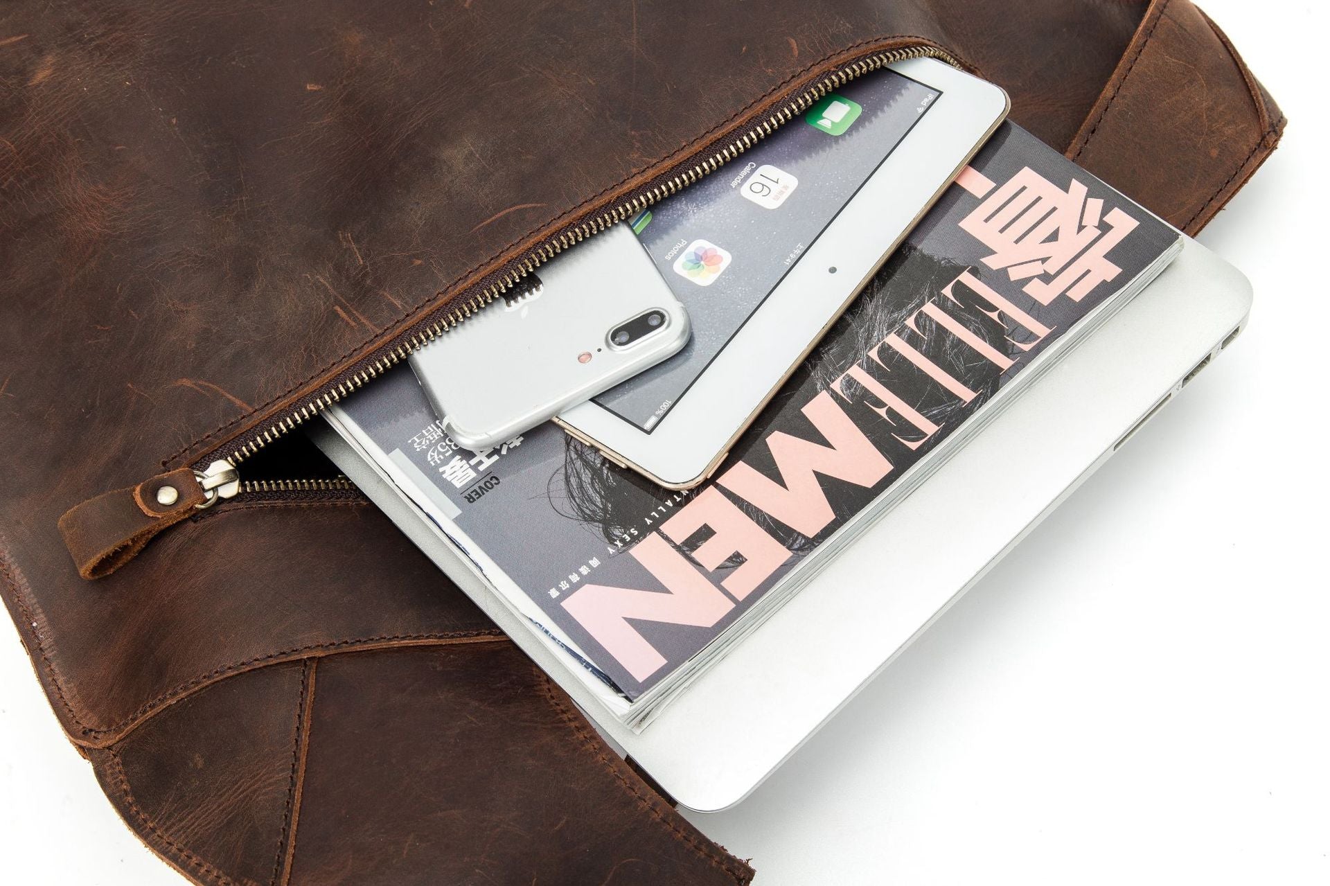 Simple Casual Cowhide Leather Backpack-Leather Backpack-Black-Free Shipping Leatheretro