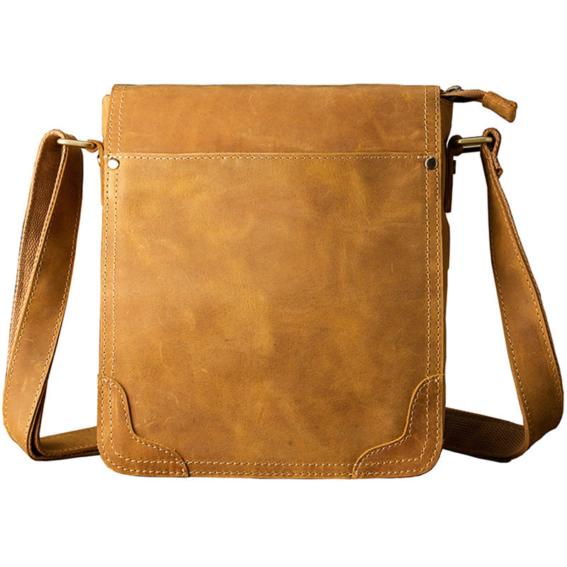 Handmade Small Leather Crossbody Bags-Leather Bags-Brown-Free Shipping Leatheretro