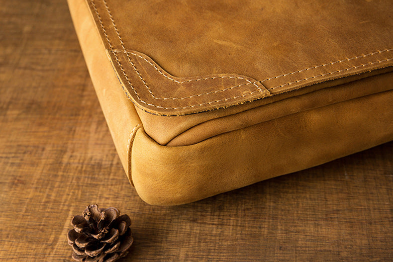 Handmade Small Leather Crossbody Bags-Leather Bags-Brown-Free Shipping Leatheretro