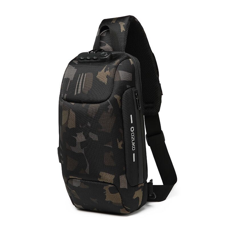 Oxford Fabric Tactical Crossbody Chest Bag for Men 9223-Bicycle Bags & Panniers-Camoflage-Free Shipping Leatheretro