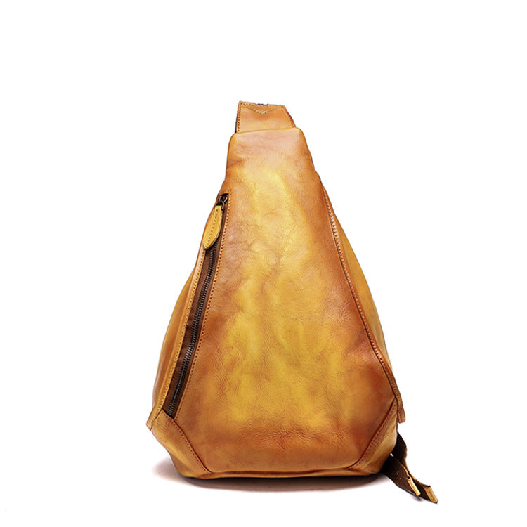 Handmade Cowhide Leather Backpack for Women D401-Leatehr Backpack-Yellow-Free Shipping Leatheretro
