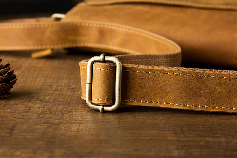 Handmade Small Leather Crossbody Bags-Leather Bags-Brown-Free Shipping Leatheretro