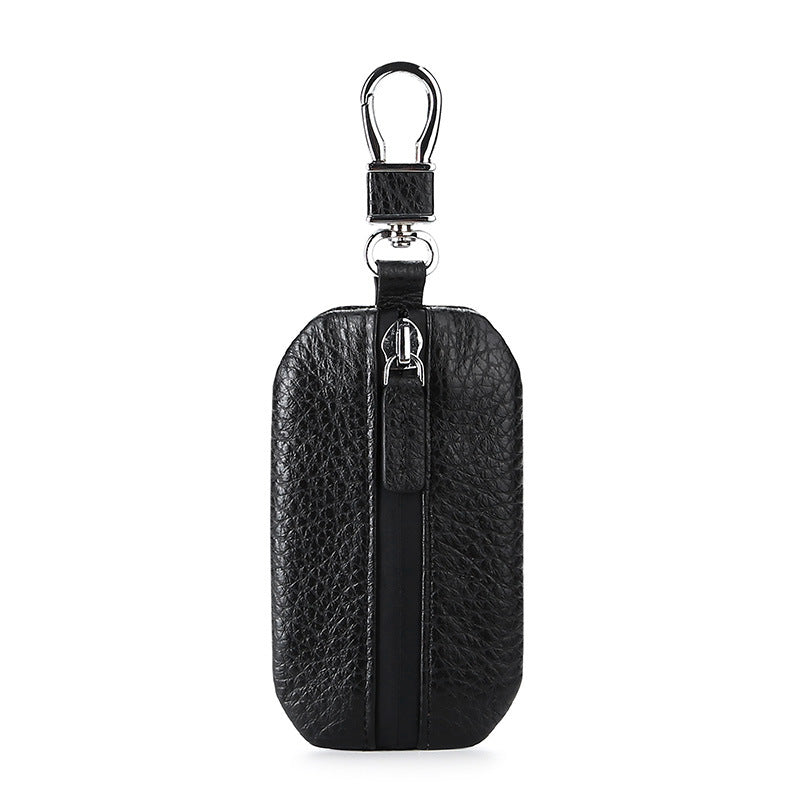 Vintage Waterproof Cowhide Leather Car Key Case-Leather Car Key Cases-Black-Free Shipping Leatheretro