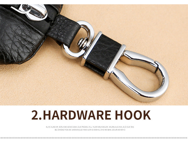 Vintage Waterproof Cowhide Leather Car Key Case-Leather Car Key Cases-Black-Free Shipping Leatheretro