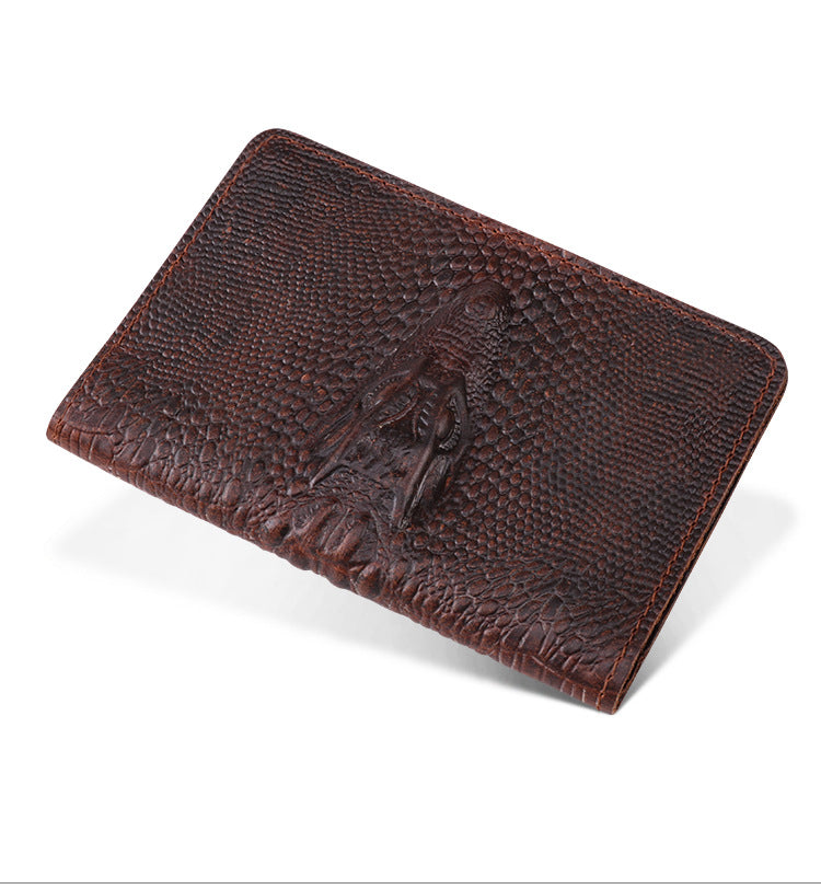 Vintage Leather Passport Crocodile Certifiction Cases 2078-Leather Wallet-The same as picture-Free Shipping Leatheretro