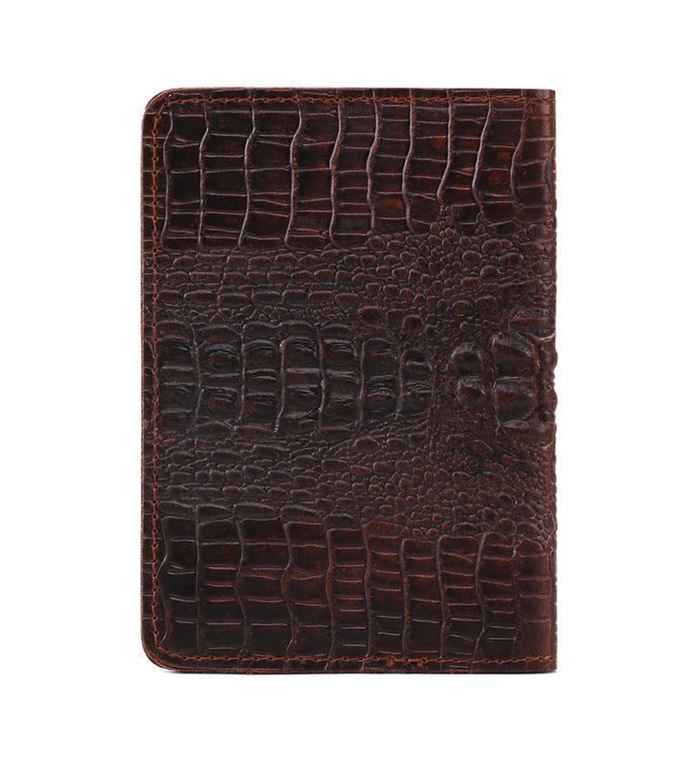 Vintage Leather Passport Crocodile Certifiction Cases 2078-Leather Wallet-The same as picture-Free Shipping Leatheretro