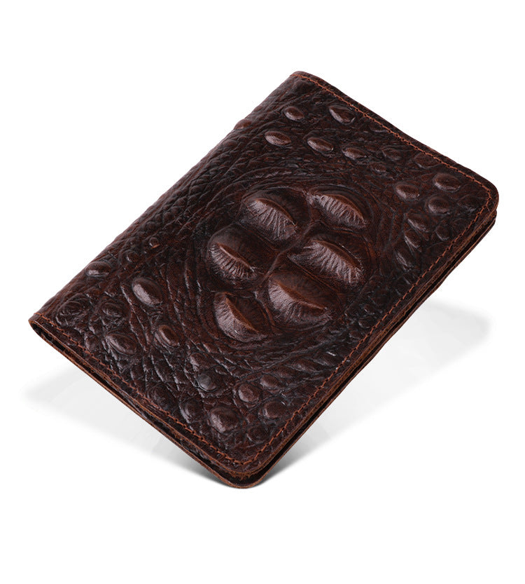 Vintage Leather Passport Crocodile Certifiction Cases 2078-Leather Wallet-The same as picture-Free Shipping Leatheretro