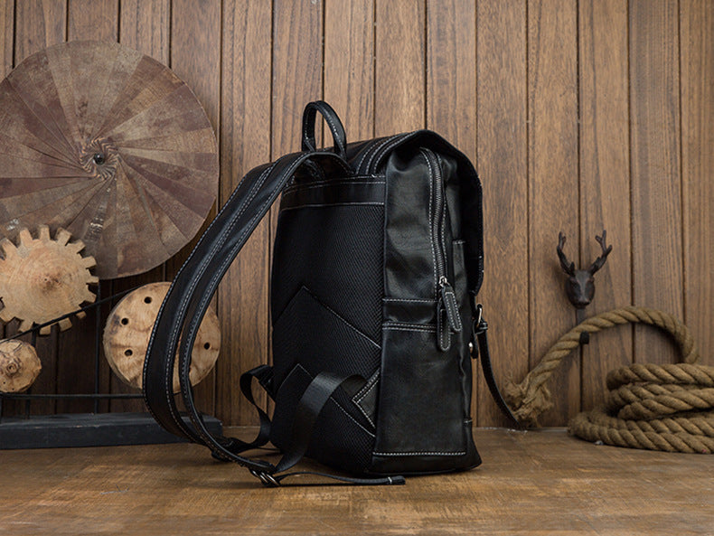 Handmade Leather Traveling Laptop Backpack for Men B0113