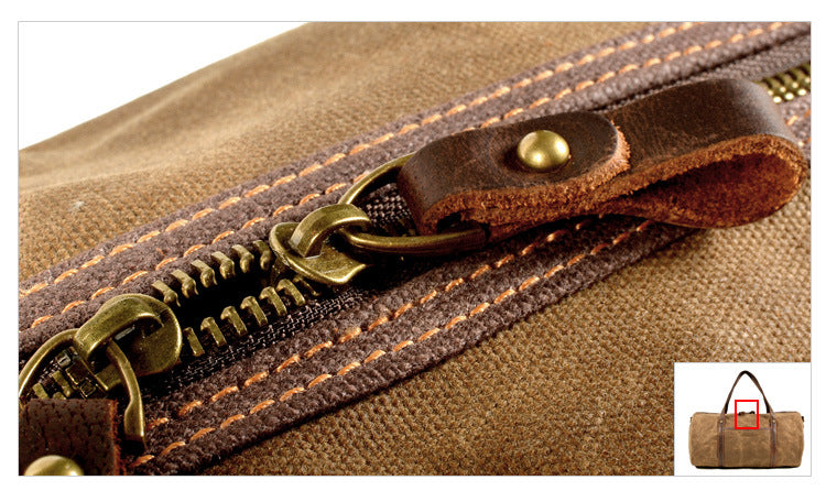 Vintage Foldable Large Storage Canvas Outdoor Duffle Bags 9824-Duffel Bags-Khaki-Free Shipping Leatheretro